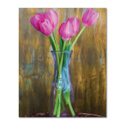 pink tulip bedroom art