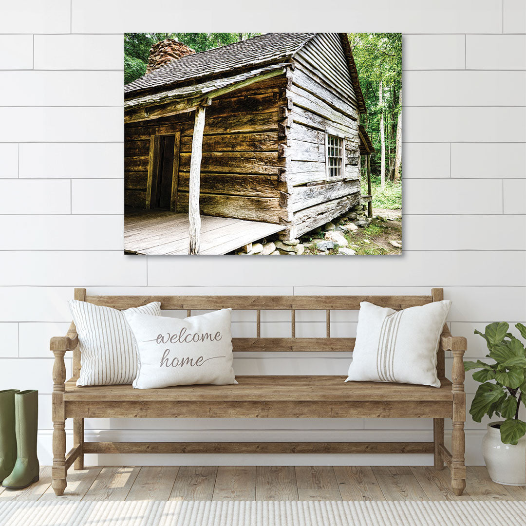 Primitive Rustic Log Cabin Wall Artwork