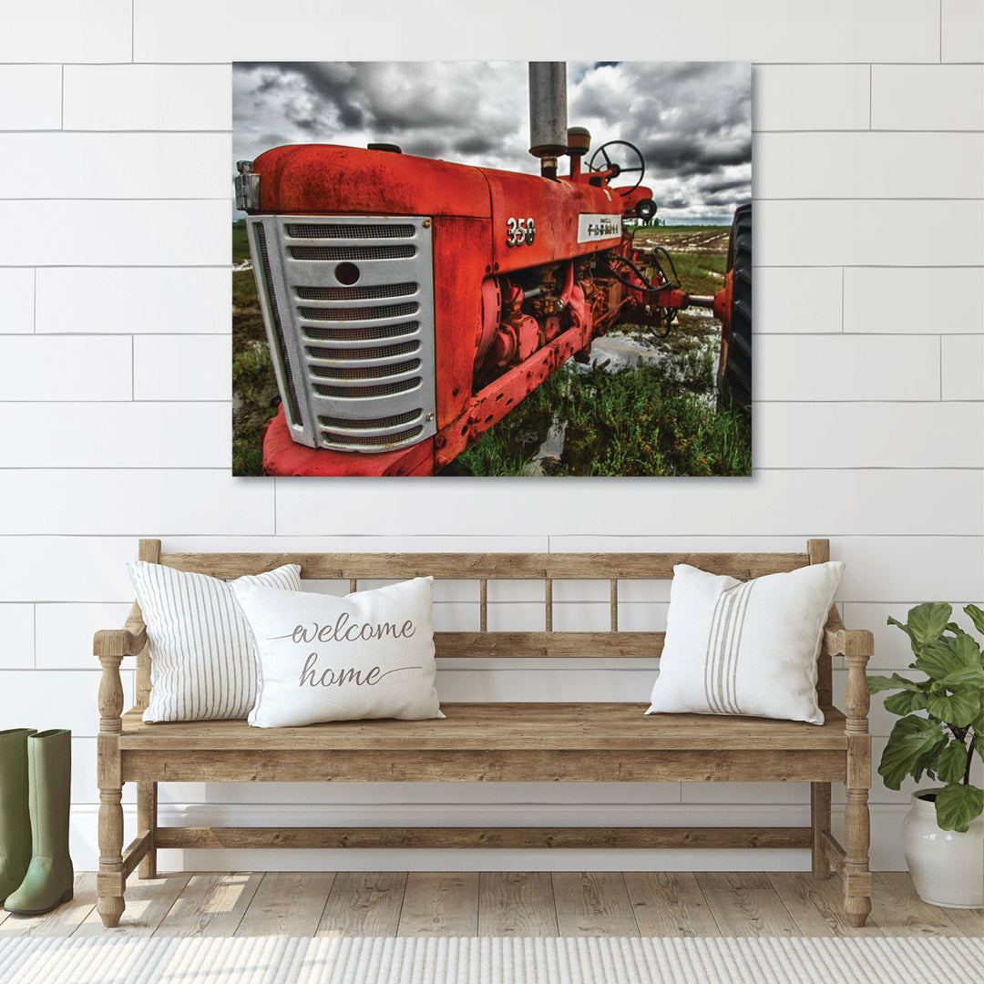 Country Home Antique Tractor Wall Art Print