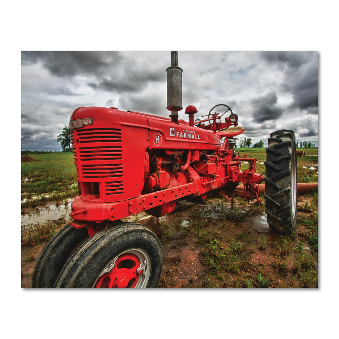 Country Home Red Tractor Wall Artwork