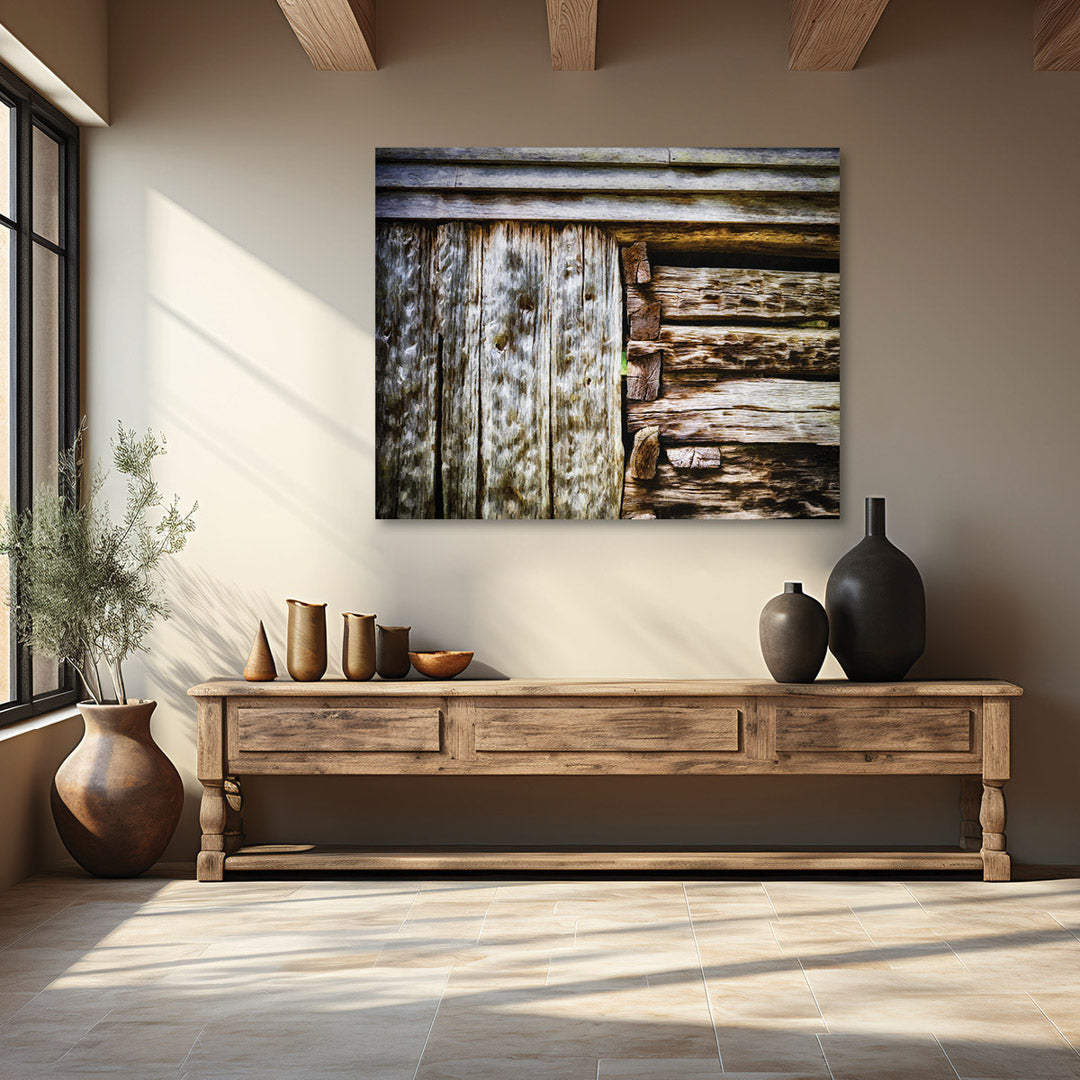 Old Country Log Cabin Wall Decor